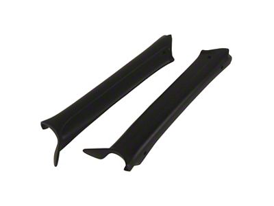 Pillar Post Trim; Black (68-72 Chevelle Convertible)