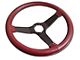 CA 14.50-Inch Reproduction Leather Wrapped Steering Wheel with Black Spokes (80-82 Corvette C3 w/ Tilt/Telescopic Steering Wheel)