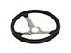 CA 14.50-Inch Reproduction Leather Wrapped Steering Wheel with Chrome Spokes (77-81 Corvette C3 w/ Tilt/Telescopic Steering Wheel)