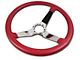 CA 14.50-Inch Reproduction Leather Wrapped Steering Wheel with Chrome Spokes (77-81 Corvette C3 w/ Tilt/Telescopic Steering Wheel)