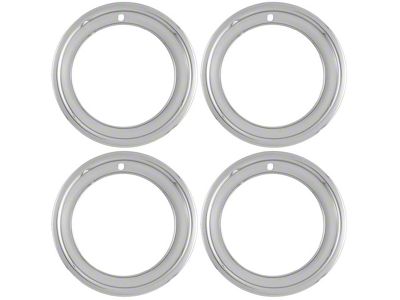 1968-1982 Corvette 14x7 Chrome Plated Stainless Steel Wheel Trim Rings - Deep Dish