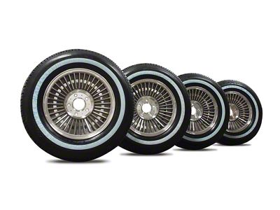 15x6 Direct-Bolt Knock-Off Wheel & American Classic Whitewall Radial Tire Package (63-64 Corvette C2)