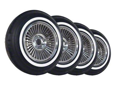 15x6 Direct-Bolt Knock-Off Wheel & Goodyear Bias Tire Package (63-64 Corvette C2)