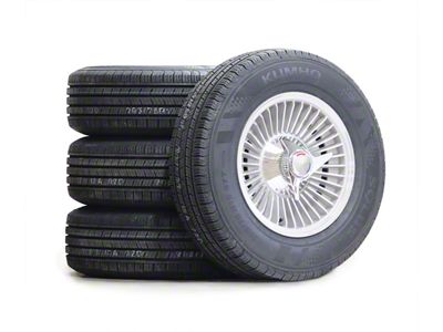 15x6 Direct-Bolt Knock-Off Wheel & Kumho Solus Radial Tire Package (63-64 Corvette C2)