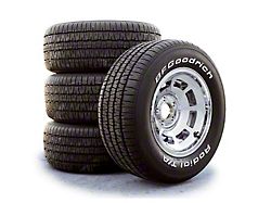 CA 15x8 YJ8 Chrome Wheel & 255/60R15 BF Goodrich Radial T/A Tire Package (78-82 Corvette C3)