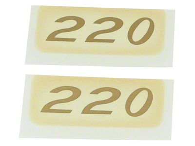 220 Horsepower Valve Cover Decals (1957 Corvette C1)