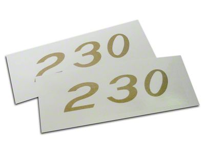230 Horsepower Valve Cover Decals (58-61 Corvette C1)