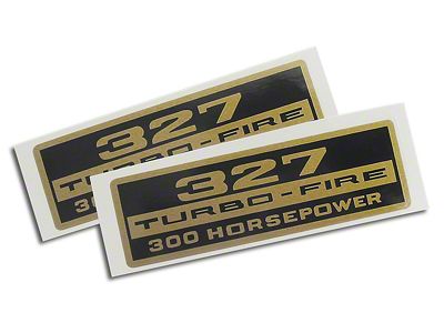 300 Horsepower Valve Cover Decals (1966 Corvette C2)