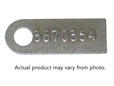 300 HP 3870354 4-Speed M20 Wide Ratio Transmission Tag (1967 Corvette C2)