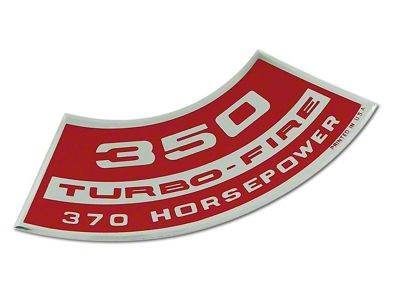 350/370 Air Cleaner Decal (1970 Corvette C3)
