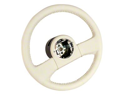 35th Anniversary Reproduction Steering Wheel; White Leather (1988 Corvette C4)