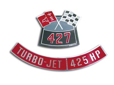 427/425 Air Cleaner Decals (1966 Corvette C2)