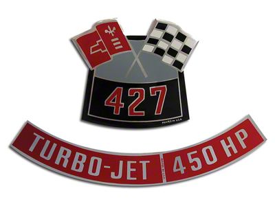 427/450 Air Cleaner Decals (1966 Corvette C2)