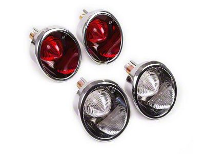 1963-1966 Corvette 4Pc LED Tail Light Set with Backup Lights