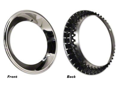 7-Inch Wheel Trim Ring; Stainless Steel (1968 Corvette C3)