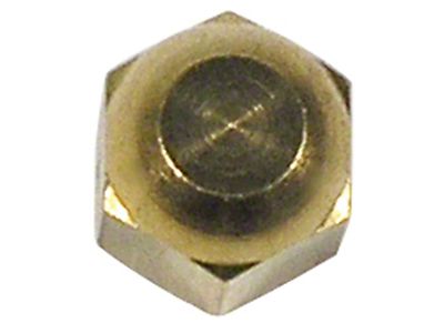 1963-1972 Corvette Air Conditioning Muffler Fitting Cap. Brass Hex-Original