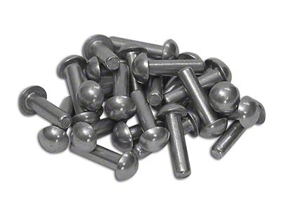Aluminum Body Assembly Rivets; Round Head; 1/8 x 1/2 (53-62 Corvette C1)