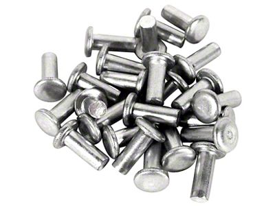 Aluminum Body Assembly Rivets; Round Head; 3/16 x 1/2 (53-62 Corvette C1)