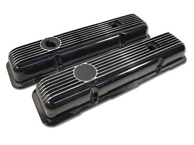 Aluminum Valve Cover Set with Chrome Twist In Oil Fill Cap (78-82 Corvette C3)
