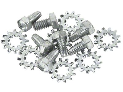 1963-1967 Corvette Antenna Ground Strap Screw and Lockwasher Set