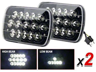 1984-1996 Corvette Black LED Headlights - Hi-Lo Beam