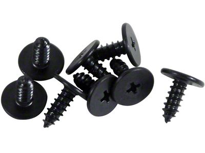 Body Hinge Pillar Weatherstrip Fastener Kit; 8-Piece (64-67 Corvette C2 Coupe)