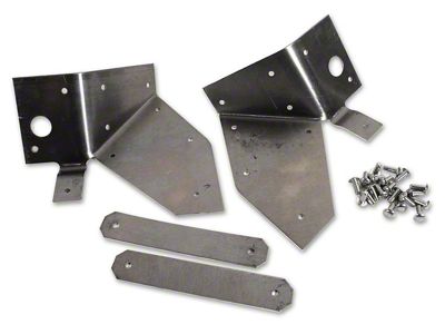 1956-1958 Corvette Body Mount Reinforcements. Front with Strap Aluminum