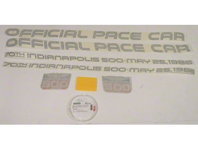 1986 Corvette Body Stripe Decal Kit. Pace Silver