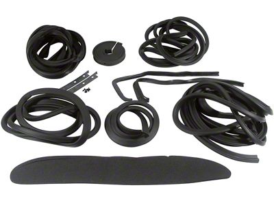 Body Weatherstrip Kit; 16-Pieces (56-57 Corvette C1)