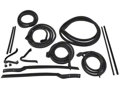 Body Weatherstrip Kit; 17-Pieces (63-67 Corvette C2 Convertible)