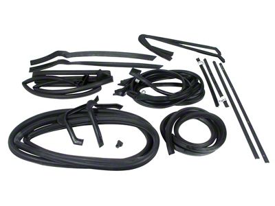 Body Weatherstrip Kit; 17-Pieces (63-67 Corvette C2 Convertible)