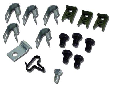 1966 Corvette Brake Line Clip and Screw Set. Correct