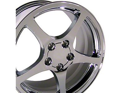 C5 Style Chrome Wheel; 18x9.5; 65mm Offset (88-96 Corvette C4)