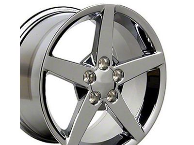C6 Style Chrome Wheel; 18x9.5; 58mm Offset (88-96 Corvette C4 Base)