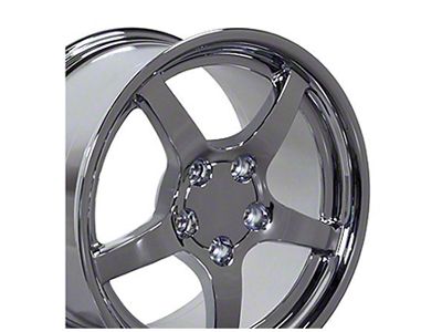Deep Dish Chrome Wheel; 18x9.5; 54mm Offset (88-96 Corvette C4)