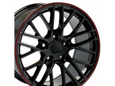 C6 ZR1 Style Gloss Black Wheel; 18x8.5; 56mm Offset (88-96 Corvette C4)