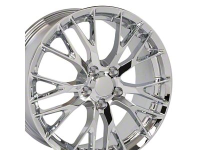 C7 Z06 Style Chrome Wheel; 17x8.5; 56mm Offset (88-96 Corvette C4)