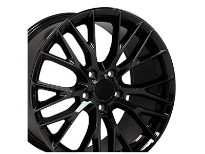 C7 Z06 Style Gloss Black Wheel; 18x8.5; 56mm Offset (88-96 Corvette C4)