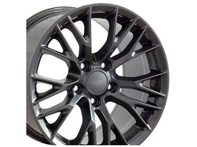 C7 Z06 Style Gunmetal Wheel; 18x8.5; 56mm Offset (88-96 Corvette C4)