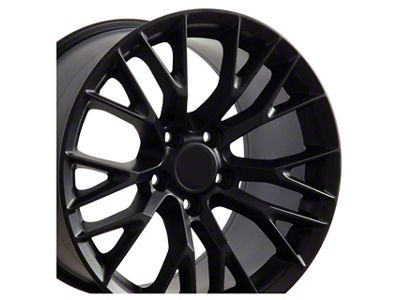 C7 Z06 Style Satin Black Wheel; 18x8.5; 56mm Offset (88-96 Corvette C4)
