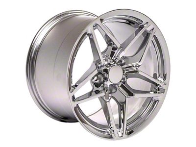 C7 ZR1 Style Chrome Wheel; Rear Only; 17x11; 50mm Offset (88-96 Corvette C4)
