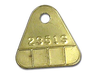 1955 Corvette Carburetor Id Tag. 2351S