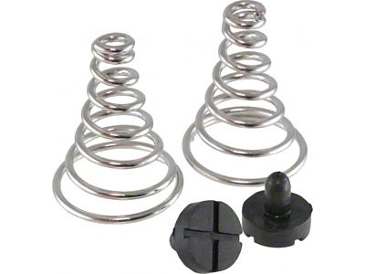 1977-1982 Corvette Chrome Hood Pop-Up Springs - Pair