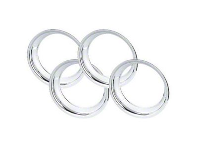 1968-1982 Corvette Chrome Plated Stainless Steel Wheel Trim Rings - 16 Inch