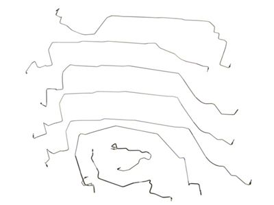 Complete Brake Line Kit with Rubber Hoses; Stainless Steel (94-95 Corvette C4)