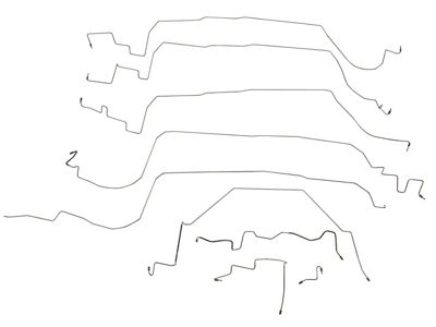 Complete Brake Line Kit; Stainless Steel (1987 Corvette C4)
