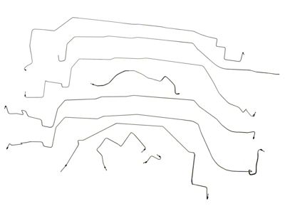 Complete Brake Line Kit; Stainless Steel (88-91 Corvette C4)