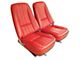 CA Complete Seats with Mounted Deluxe OE Style Leather-Like Vinyl Seat Upholstery and Headrest Brackets (Early 1968 Corvette C3)