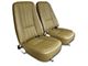 CA Complete Seats with Mounted Deluxe OE Style Leather-Like Vinyl Seat Upholstery and Headrest Brackets (Early 1968 Corvette C3)