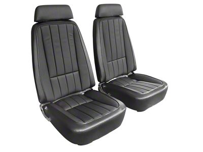 CA Complete Seats with Mounted Deluxe OE Style Leather-Like Vinyl Seat Upholstery (1969 Corvette C3)